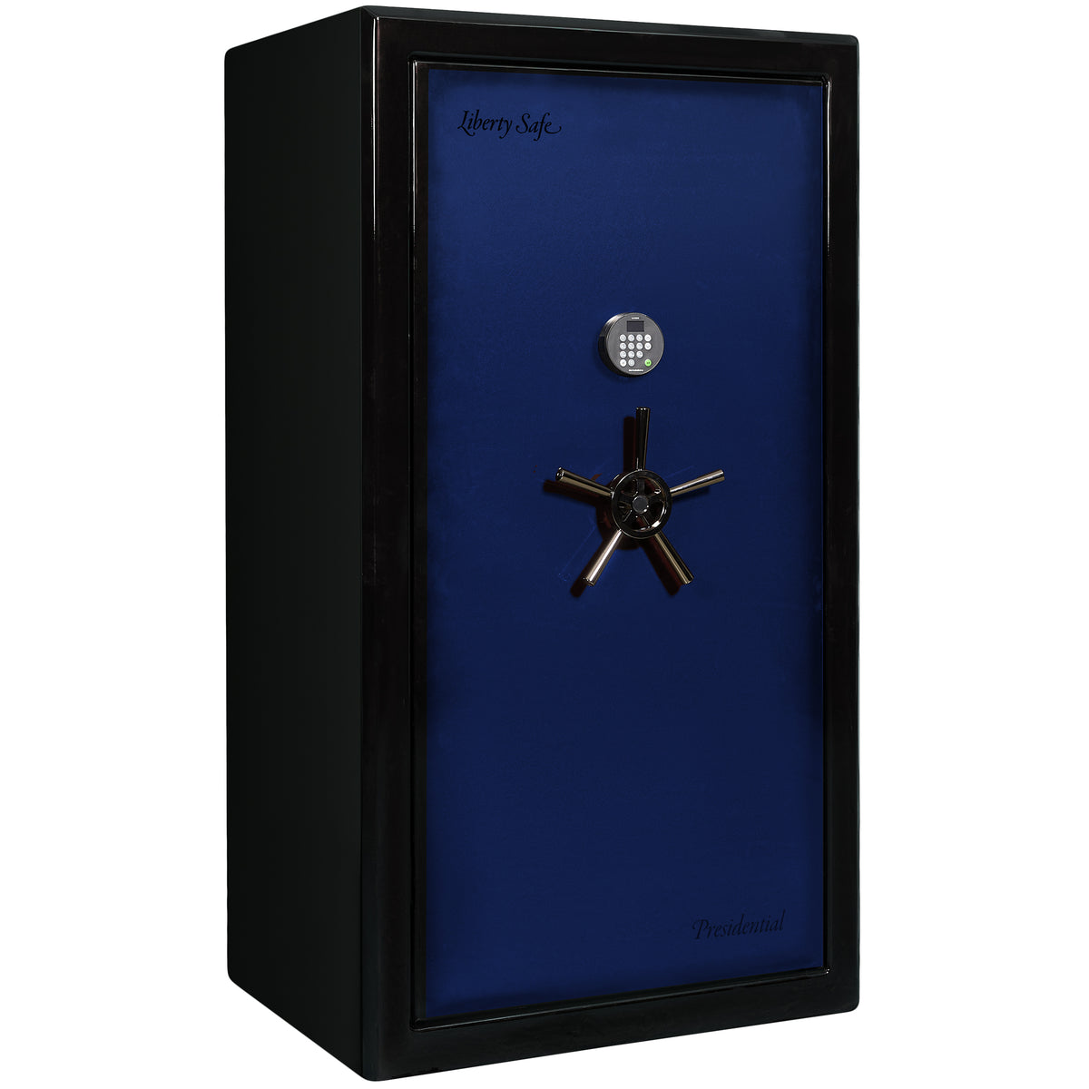 Presidential Series | Level 10 Security | 2.5 Hours Fire Protection | 40 | Dimensions: 66”(H) x 36”(W) x 27.75"(D*) | Blue Gloss | Electronic Lock - Closed